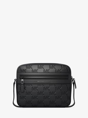 MK Umhängetasche Jet Set Aus Leder Mit Logoprägung - Schwarz