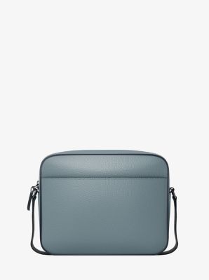 Jet Set Logo Embossed Leather Crossbody Bag in CHAMBRAY | Michael Kors
