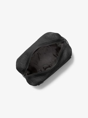 Kit da viaggio Jet Set in pelle con logo goffrato