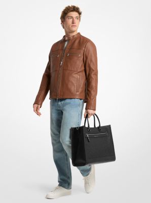 Thumbnail - MK Shopper Jet Set Aus Leder Mit Logoprägung - Schwarz - Michael Kors
