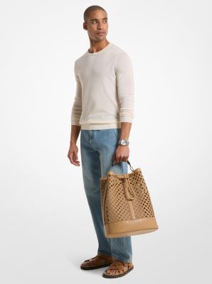 Mochila Whitley mediana tejida a mano in CACAHUETE | Michael Kors