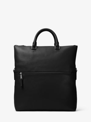 Odin Leather Fold Over Tote Michael Kors