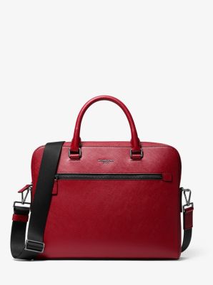 Harrison Slim Crossgrain Leather Briefcase