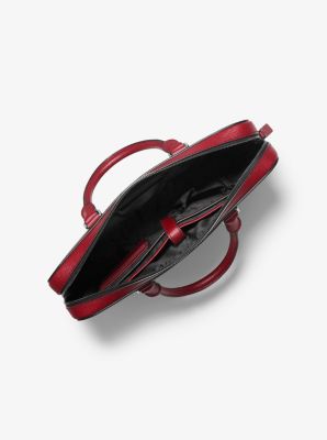 Harrison Slim Crossgrain Leather Briefcase