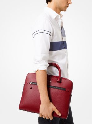 Harrison Slim Crossgrain Leather Briefcase