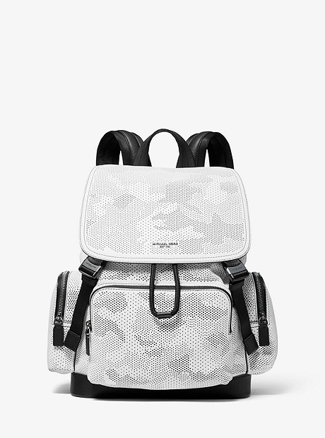 Henry Camo Perforated Leather Backpack - WHITE - 33S9LHYB2U
