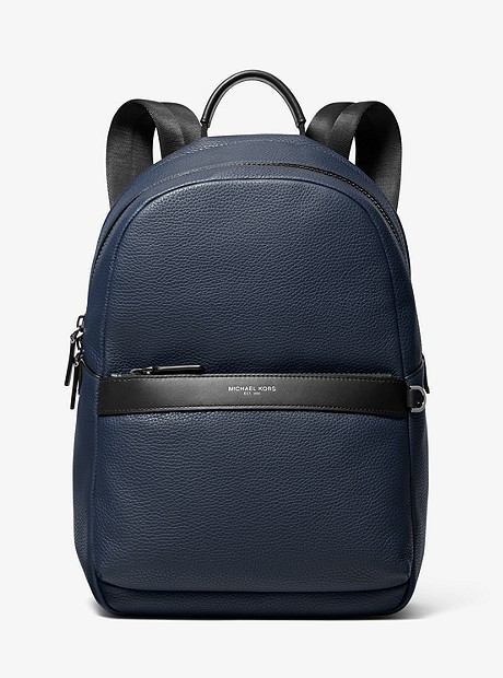 Greyson Pebbled Leather Backpack - NAVY - 33S9MGYB2L