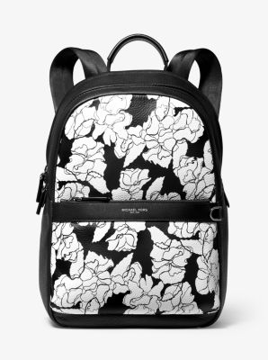 Greyson Floral-Print Pebbled Leather Backpack | Michael Kors