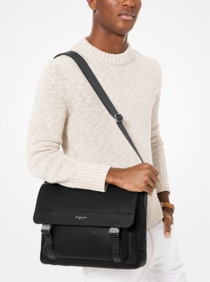 Greyson Pebbled Leather Messenger Bag Michael Kors