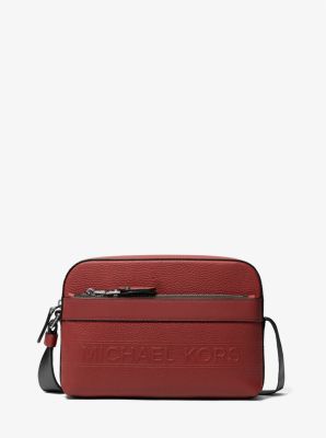 Utility-crossbodytas Hudson van getrommeld leer image number 0