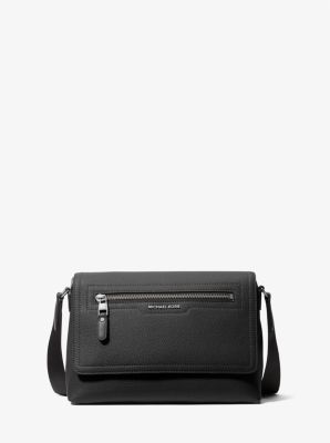 Hudson Small Pebbled Leather Messenger Bag