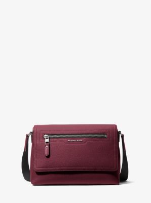 Hudson Small Pebbled Leather Messenger Bag