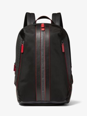 Greyson Logo Tape Mixed-Media Backpack | Michael Kors Canada