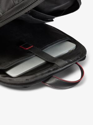 Greyson Logo Tape Mixed-Media Backpack