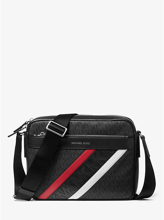 Greyson Striped Logo and Leather Camera Bag image number 0