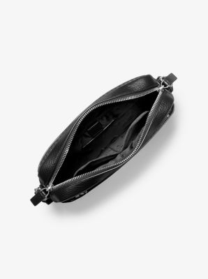 Greyson Striped Logo and Leather Camera Bag