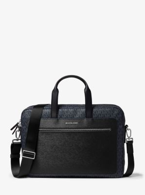 michael kors leather briefcase