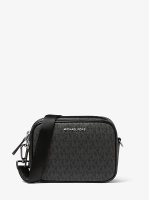 MICHAEL Michael Kors Hudson Logo Monogram Crossbody Bag in Black for Men