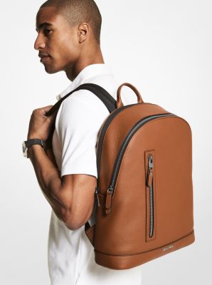 Michael kors brown leather backpack best sale