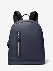 Hudson Slim Pebbled Leather Backpack - NAVY - 33U2LHDB2L