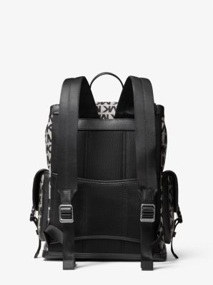 Whitney metallic 2025 logo jacquard backpack