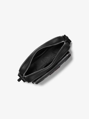 Camera bag Hudson in pelle con logo e pochette image number 1