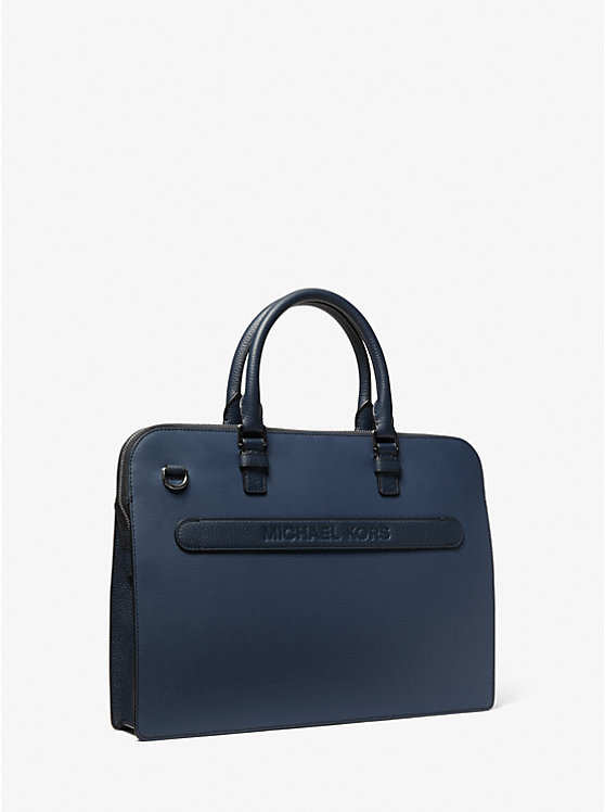 Hudson Slim Textured Leather Briefcase image number 2