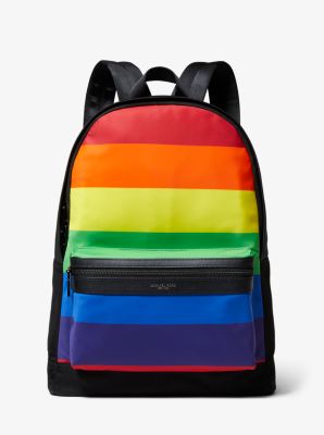 Kent Rainbow Stripe Nylon Backpack | Michael Kors