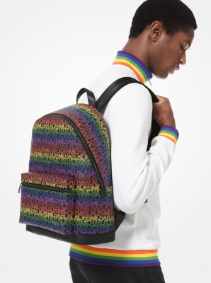 Michael Kors Cooper Commuter Medium Sling Bag Backpack MK Rainbow