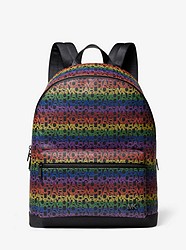 Jet Set Rainbow Logo Print Backpack - RAINBOW - 33U9LMNB3U
