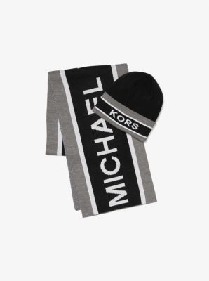 Logo Jacquard Beanie Hat and Scarf Set image number 0