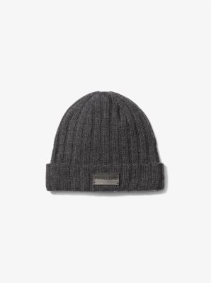 Ribbed Wool Beanie Hat