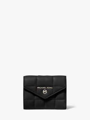 michael kors black quilted wallet