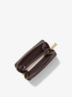 Small Leopard Print Calf Hair Wallet