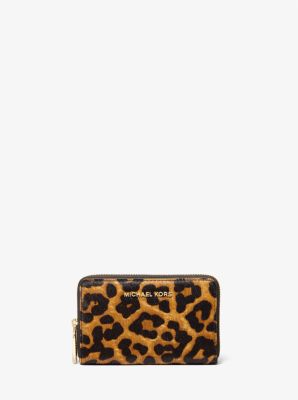 Small Leopard Print Calf Hair Wallet | Michael Kors