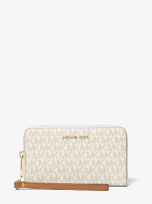 Michael kors large 2024 wristlet vanilla