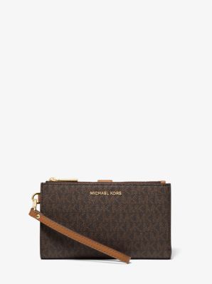 Donna Michael Kors Porta carte di credito Jet Set Travel in pelle Saffiano  metallizzata Ballet