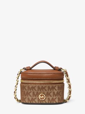 Extra-Small Metallic Logo Jacquard Trunk Crossbody Bag | Michael Kors