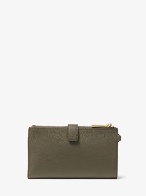 Adele Pebbled Leather Smartphone Wallet in OLIVE | Michael Kors