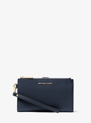 MK Adele Pebbled Leather Smartphone Wallet - Blue - Michael Kors