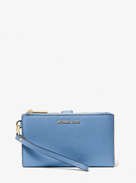 MK Adele Pebbled Leather Smartphone Wallet - French Blue - Michael Kors