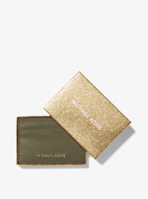 Tarjetero de piel granulada in OLIVA | Michael Kors