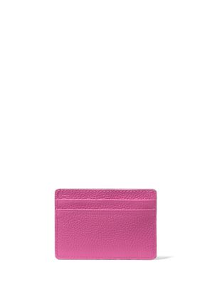Porte-cartes en cuir grain&eacute; in FRENCH PINK | Michael Kors