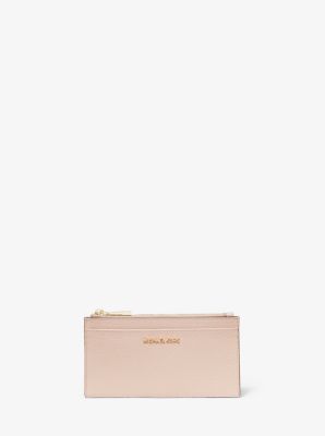 michael kors pebble leather slim card case