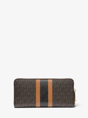 Pochette da polso Continental a righe con logo image number 3