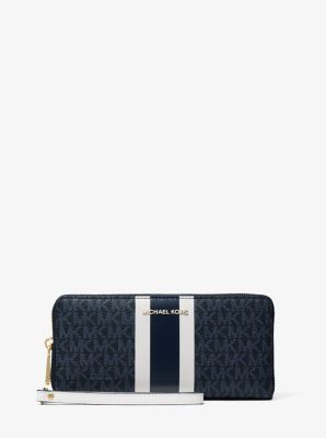 michael kors logo continental wristlet