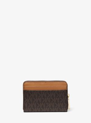 michael kors small logo and leather wallet