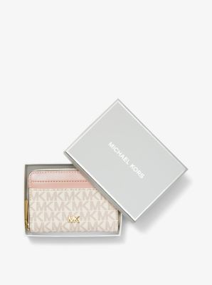 michael kors small logo and leather wallet
