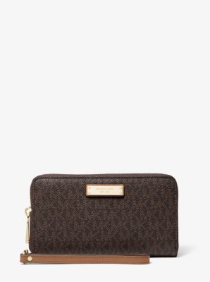 Michael michael kors logo deals smartphone wristlet