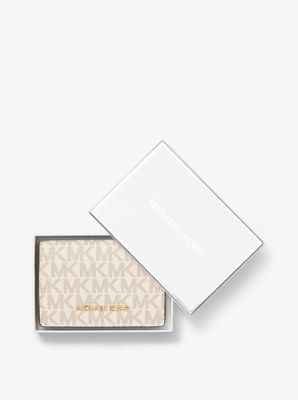 michael kors small logo and leather wallet